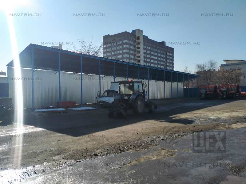 Навес промышленный с профлистом
