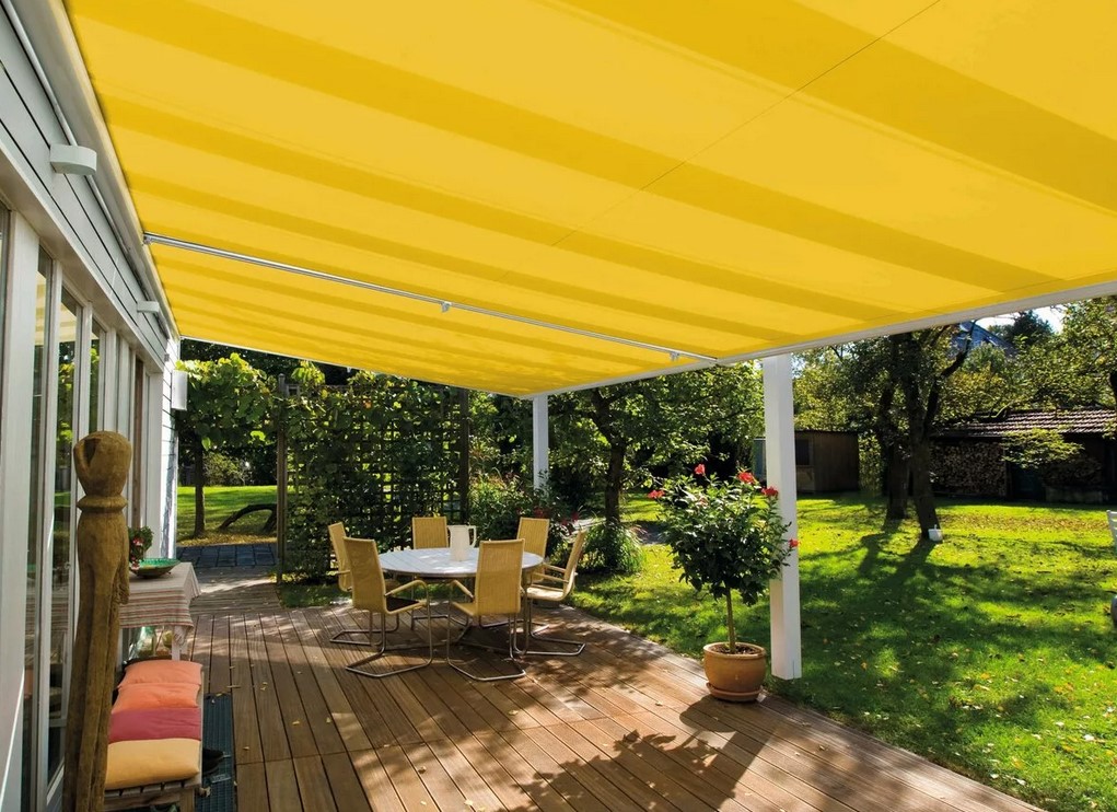 Рулонные навесы для террас (желтый)